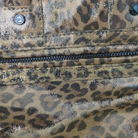 AIMEE KESTENBERG Leopard Cheetah Print Leathee CAR-GO SHOULDER SATCHEL BAG - Picture 9 of 14